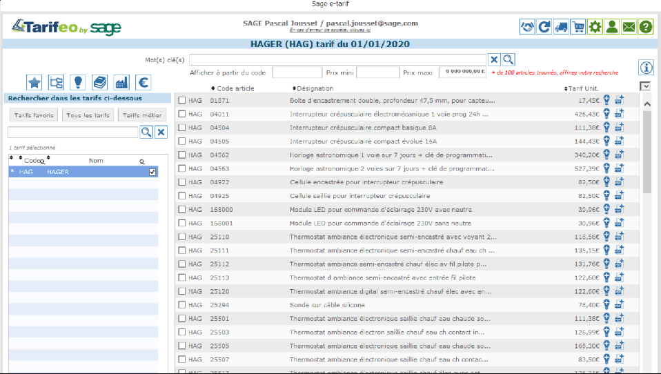 batigest connect e-tarif