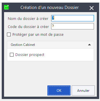  nouveau dossier client dans Sage Génération Experts 