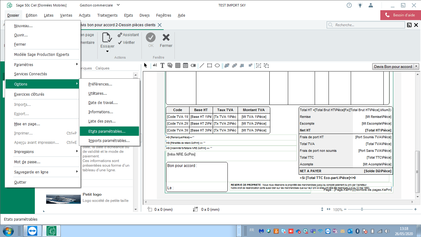 sage 50c gestion commerciale arrondie des décimales