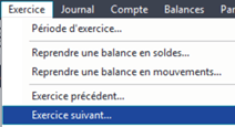 créer nouvel exercice dans Sage Génération Experts