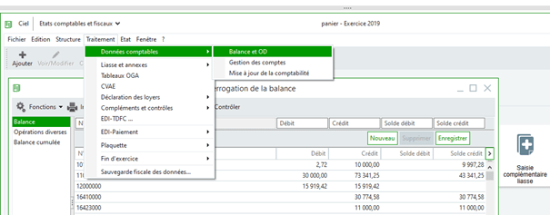 importer une balance dans Ciel ECF ou Ciel Liasse Fiscale